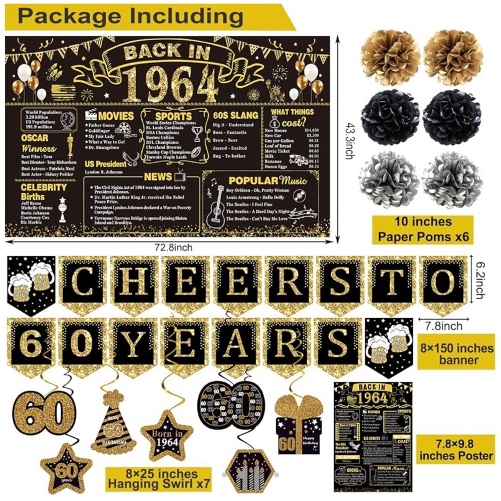 1964 Birthday Decorations